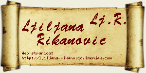 Ljiljana Rikanović vizit kartica